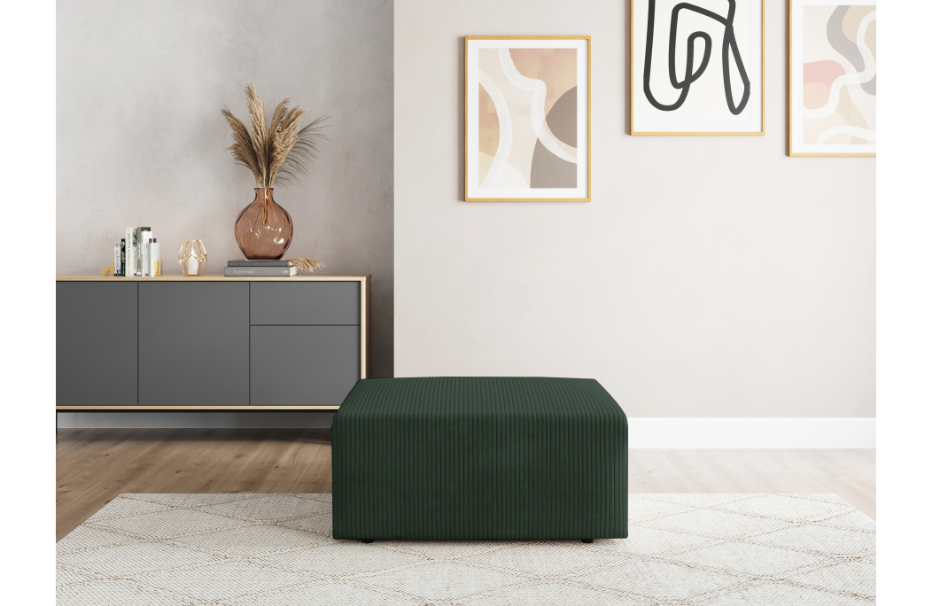 Pouf ROMANE en velours côtelé