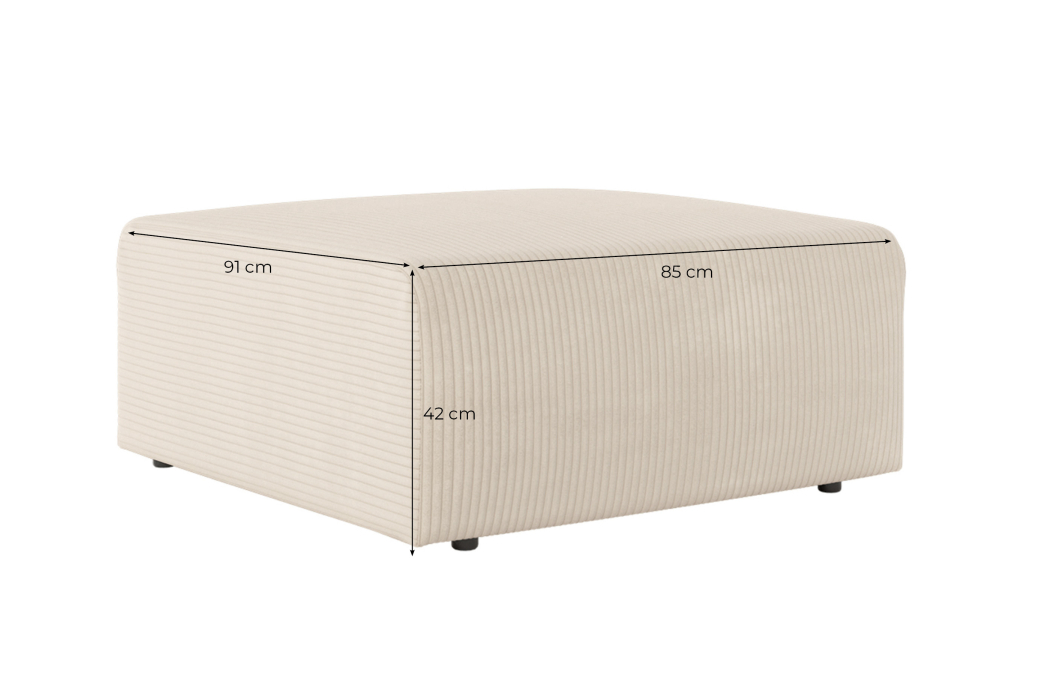 Pouf ROMANE en velours côtelé