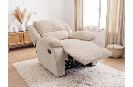 RELAXXO - Fauteuil de relaxation LEO en velours côtelé
