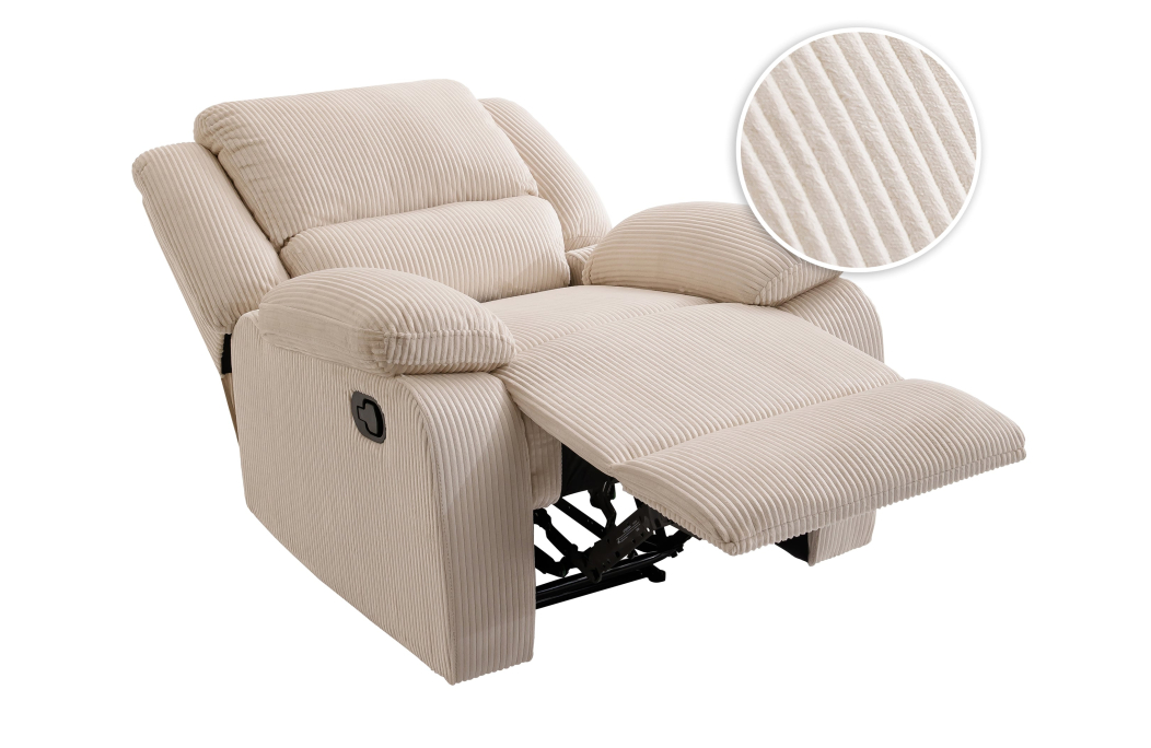 RELAXXO - Fauteuil de relaxation LEO en velours côtelé