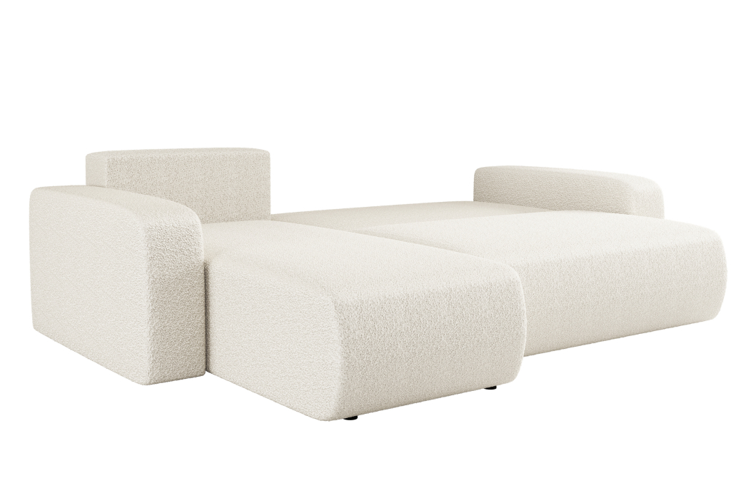 Canapé ALYA d'angle réversible et convertible 4 places en tissu bouclette