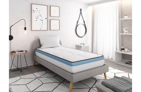 Matelas GEL FRESH en mousse à mémoire de forme MemoryTex+ mousse frozen gel-27cm d'épaisseur
