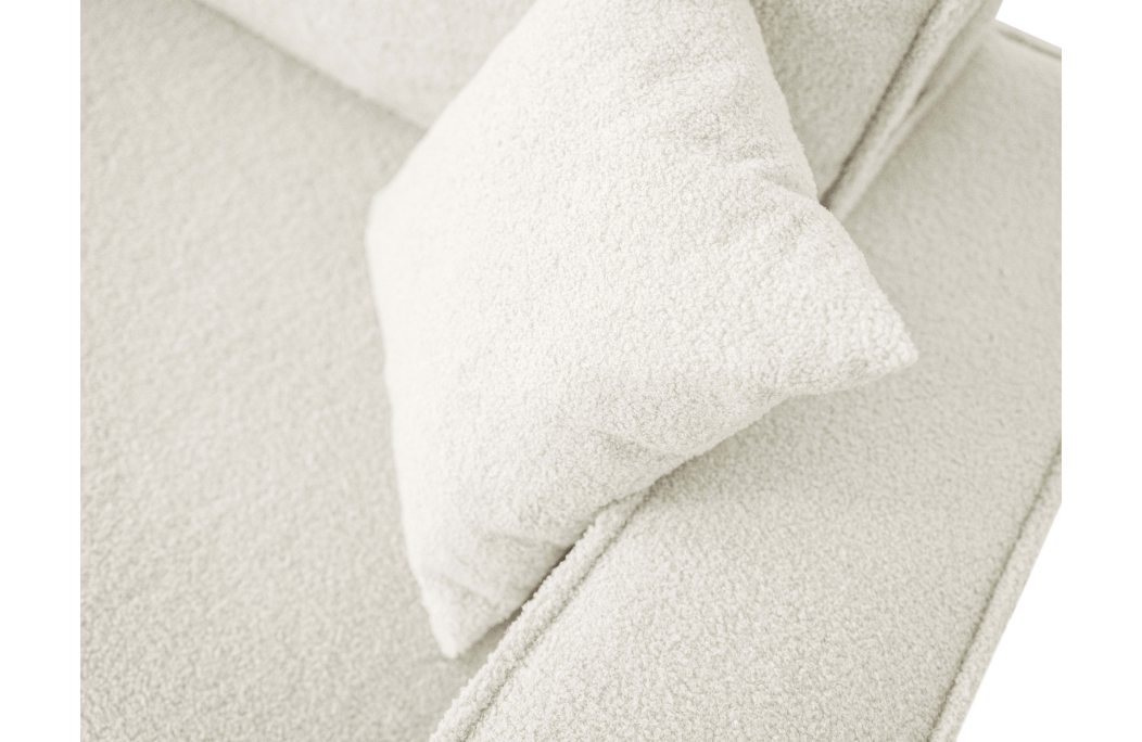 Canapé d'angle FARAH réversible et convertible 3 places en tissu bouclette
