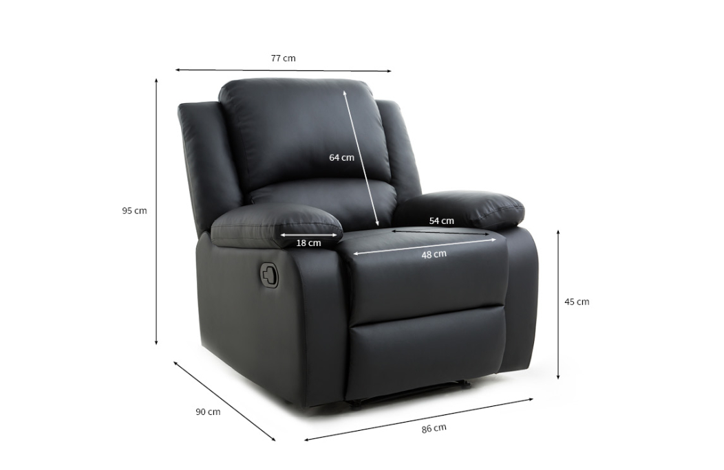 Fauteuil Relaxation 1 place Simili cuir DETENTE