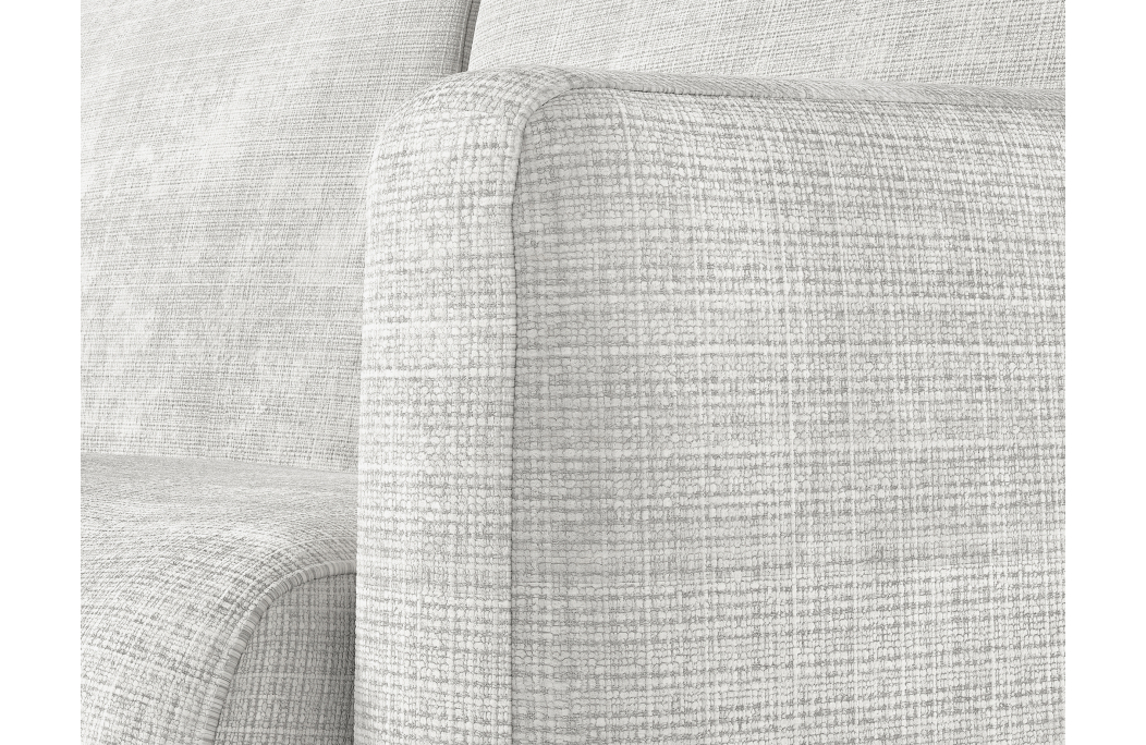 Canapé d'angle convertible express 4 places AGATHE couchage quotidien en tissu chenille