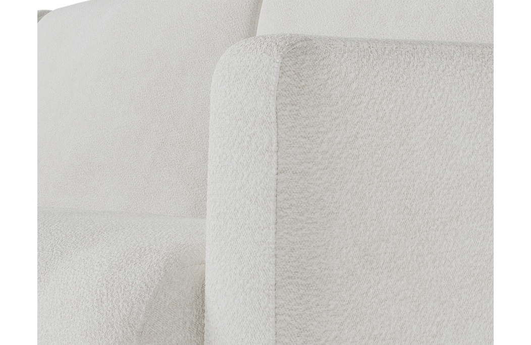 Canapé d'angle convertible express 4 places AGATHE couchage quotidien en tissu bouclette