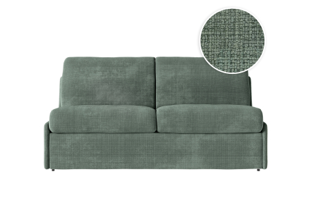 Canapé convertible express 3 places AGATHE couchage quotidien sans accoudoirs en tissu chenille
