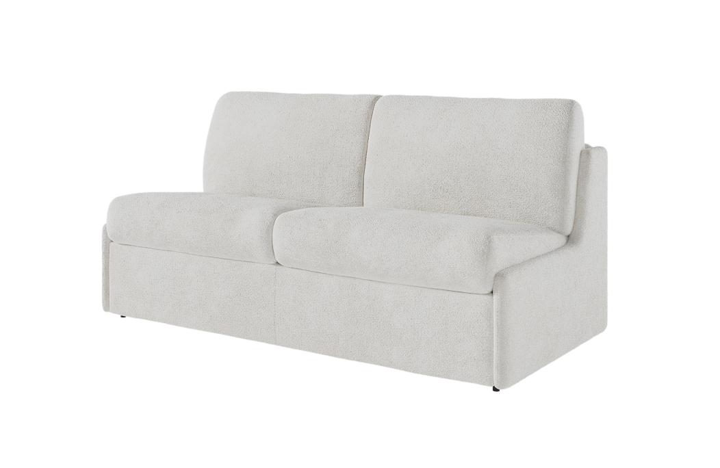 Canapé convertible express 3 places AGATHE couchage quotidien sans accoudoirs en tissu bouclette