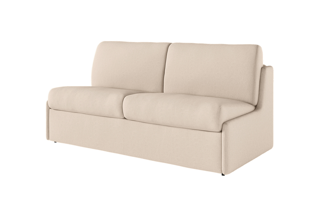 Canapé convertible express 3 places AGATHE couchage quotidien sans accoudoirs en tissu