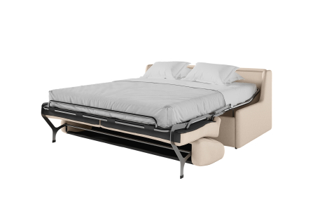 Canapé convertible express 3 places AGATHE couchage quotidien sans accoudoirs en tissu