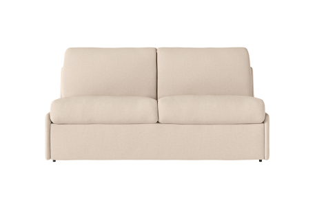 Canapé convertible express 3 places AGATHE couchage quotidien sans accoudoirs en tissu