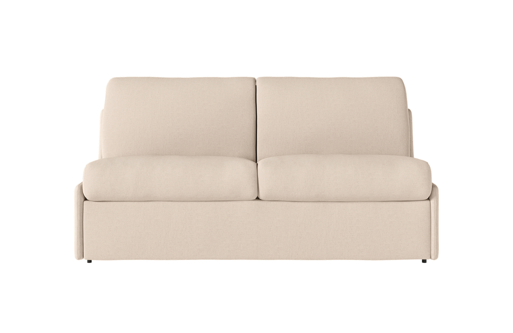 Canapé convertible express 3 places AGATHE couchage quotidien sans accoudoirs en tissu