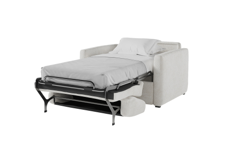 Fauteuil AGATHE convertible express couchage quotidien en tissu bouclette