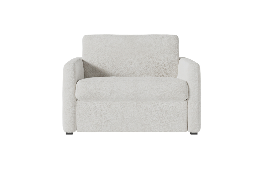 Fauteuil AGATHE convertible express couchage quotidien en tissu bouclette