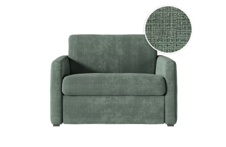 Fauteuil AGATHE convertible express couchage quotidien en tissu chenille