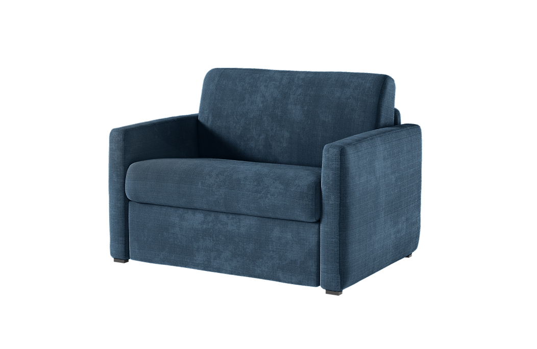 Fauteuil AGATHE convertible express couchage quotidien en tissu chenille