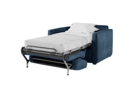 Fauteuil AGATHE convertible express couchage quotidien en tissu chenille