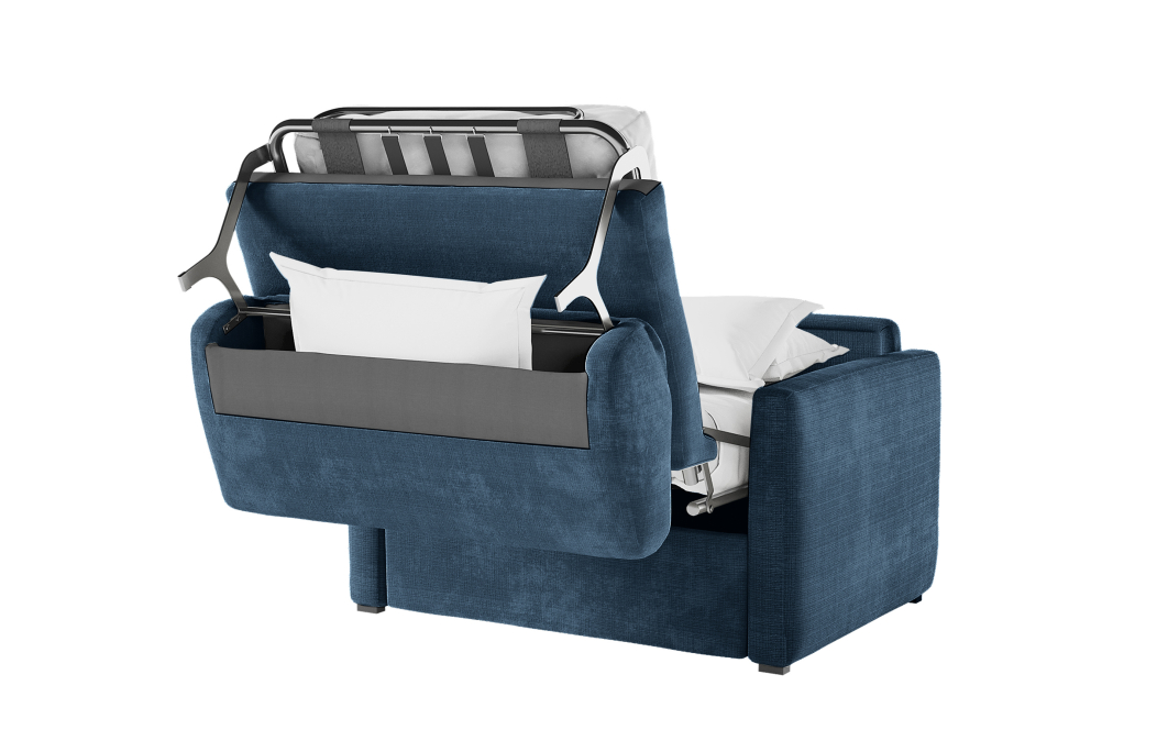 Fauteuil AGATHE convertible express couchage quotidien en tissu chenille