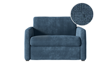Fauteuil AGATHE convertible express couchage quotidien en tissu chenille