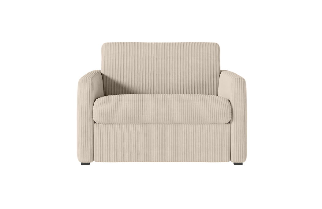 Fauteuil AGATHE convertible express couchage quotidien en velours côtelé