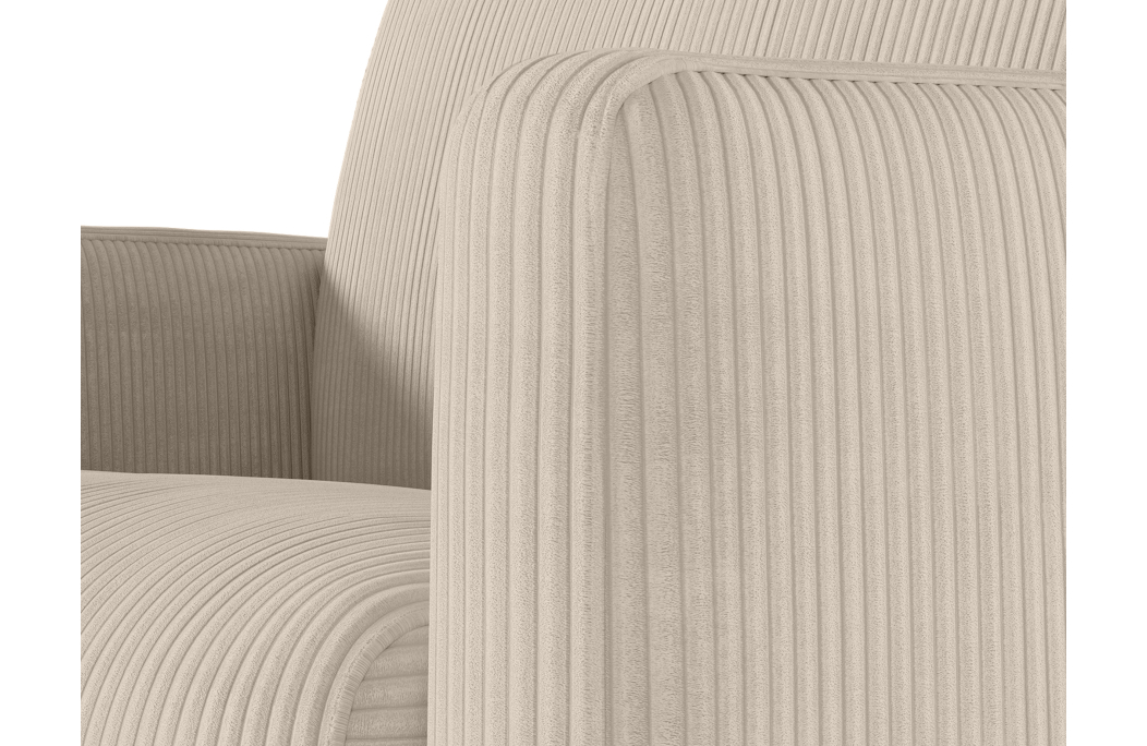 Fauteuil AGATHE convertible express couchage quotidien en velours côtelé