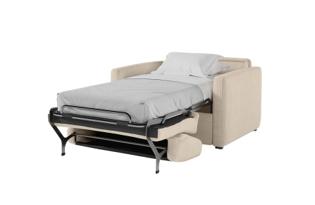 Fauteuil AGATHE convertible express couchage quotidien en velours côtelé