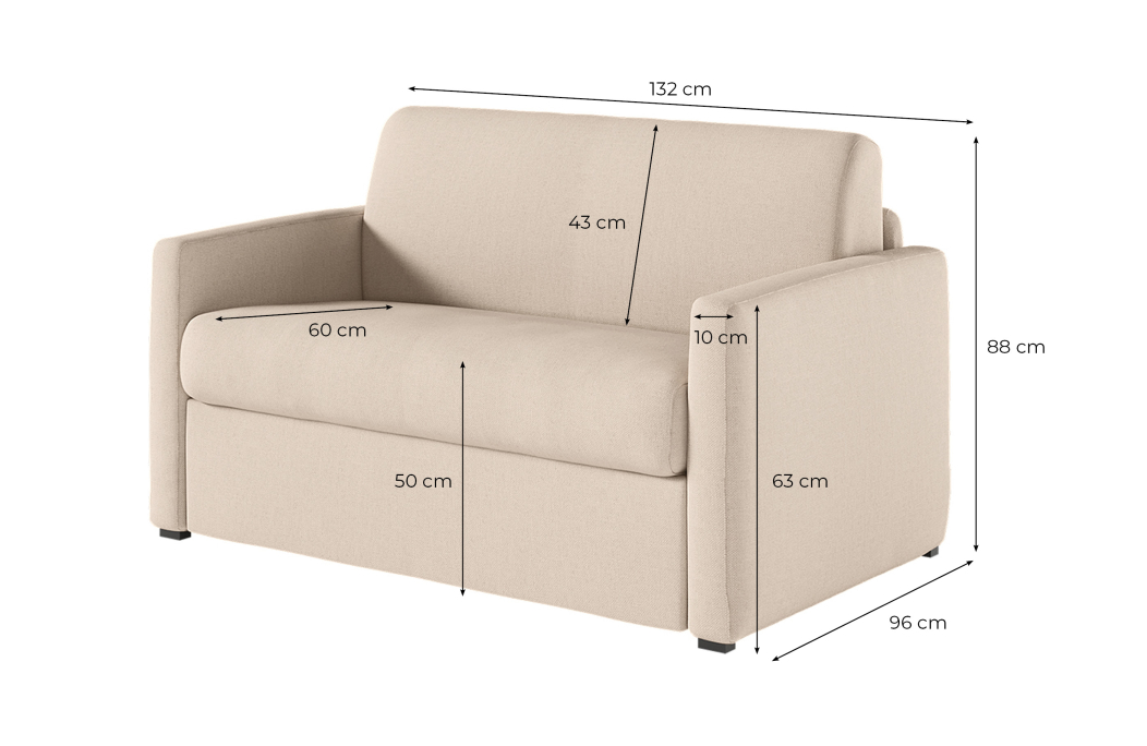 Fauteuil AGATHE convertible express couchage quotidien en tissu
