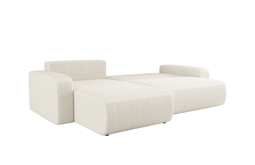 Canapé LYANA d'angle XL réversible et convertible 4 places en tissu bouclette