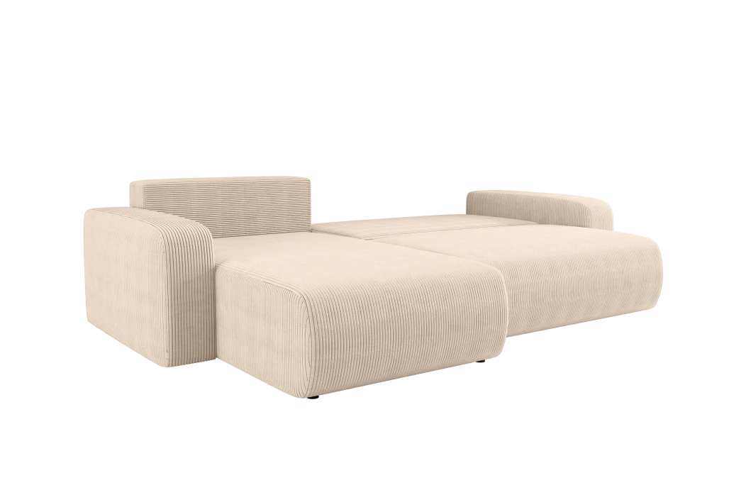 Canapé LYANA d'angle XL réversible et convertible 4 places en velours côtelé