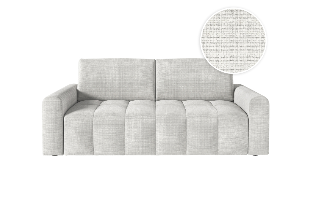 Canapé SILVIO convertible 3 places système couchage express en tissu chenille