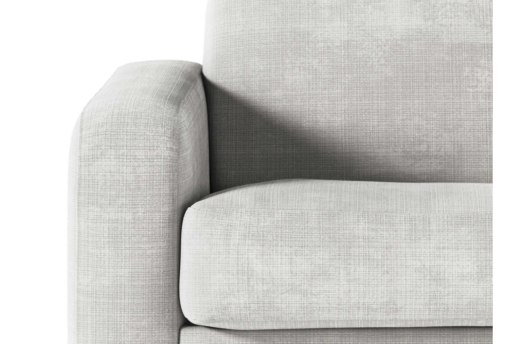 Canapé CAROLE convertible 3 places système couchage express avec têtières réglables en tissu chenille