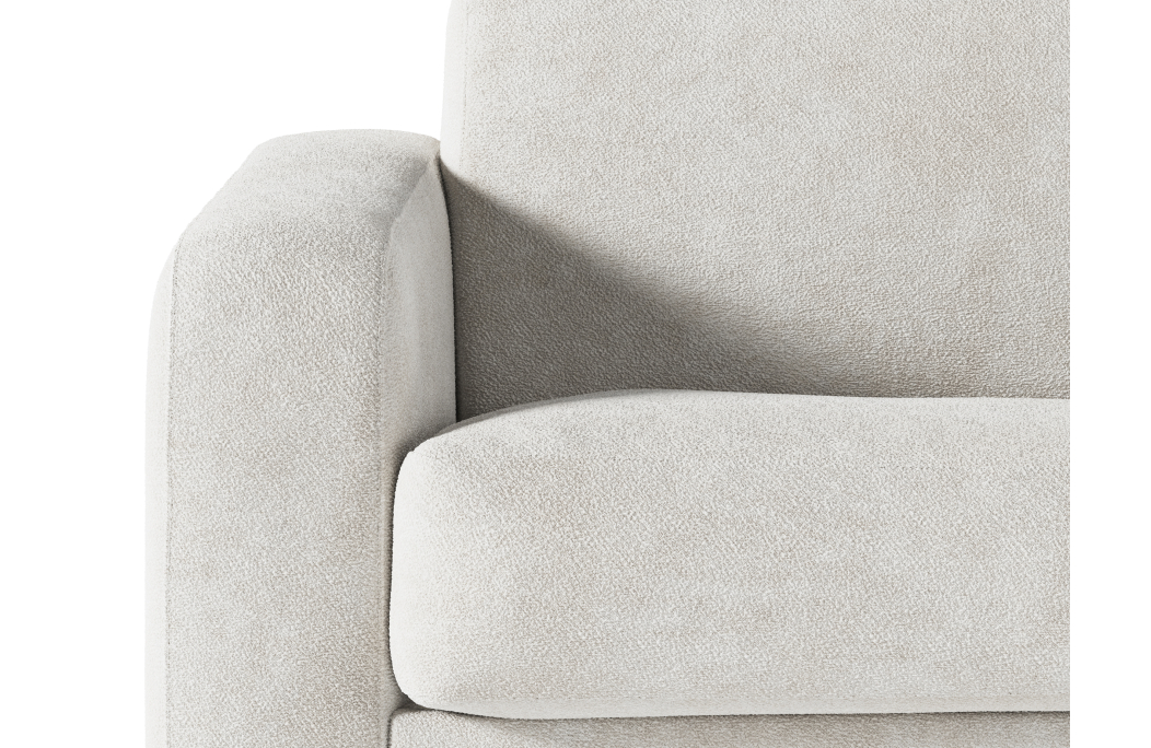 Canapé CAROLE convertible 3 places système couchage express avec têtières réglables en tissu bouclette
