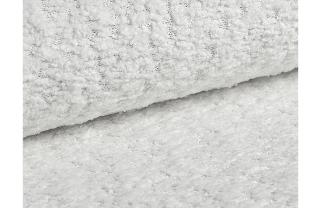 Canapé CAROLE d'angle convertible 4 places système couchage express avec têtières réglables en tissu bouclette