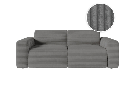 Canapé PACO convertible 3 places système couchage express en velours côtelé