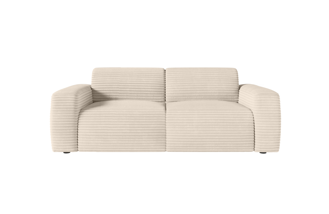 Canapé PACO convertible 3 places système couchage express en velours côtelé