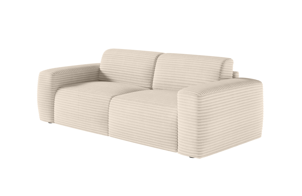 Canapé PACO convertible 3 places système couchage express en velours côtelé