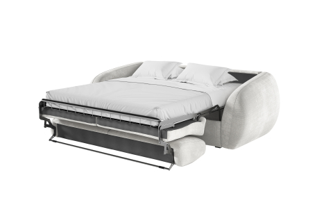 Canapé LOUKA convertible 3 places système couchage express en tissu chenille