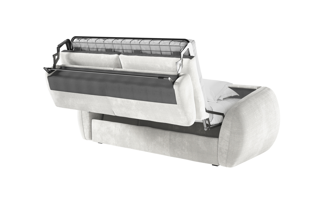 Canapé LOUKA convertible 3 places système couchage express en tissu chenille