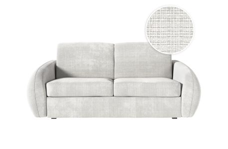 Canapé LOUKA convertible 3 places système couchage express en tissu chenille
