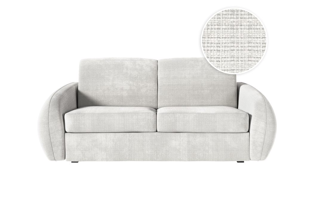 Canapé LOUKA convertible 3 places système couchage express en tissu chenille