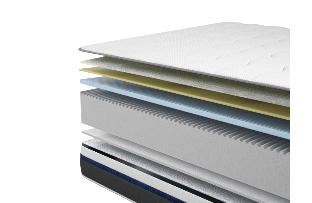 Matelas ZEN en mousse à mémoire de forme MemoryTex + mousse Ergolattex - 25cm d'épaisseur