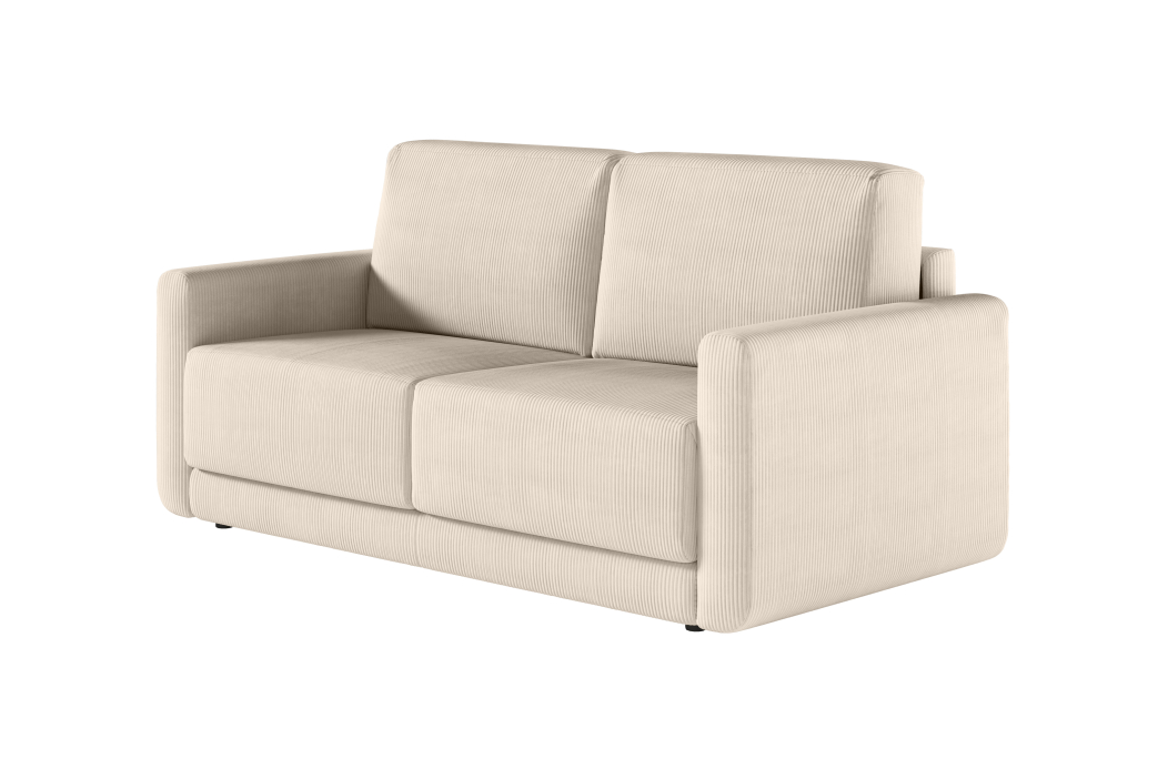 Canapé CLARA convertible 3 places système couchage express en velours côtelé