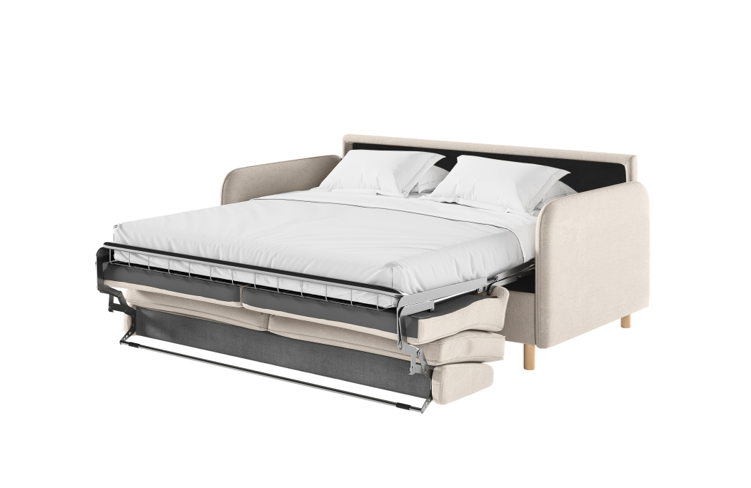 Canapé MIKA convertible 3 places système couchage express en tissu