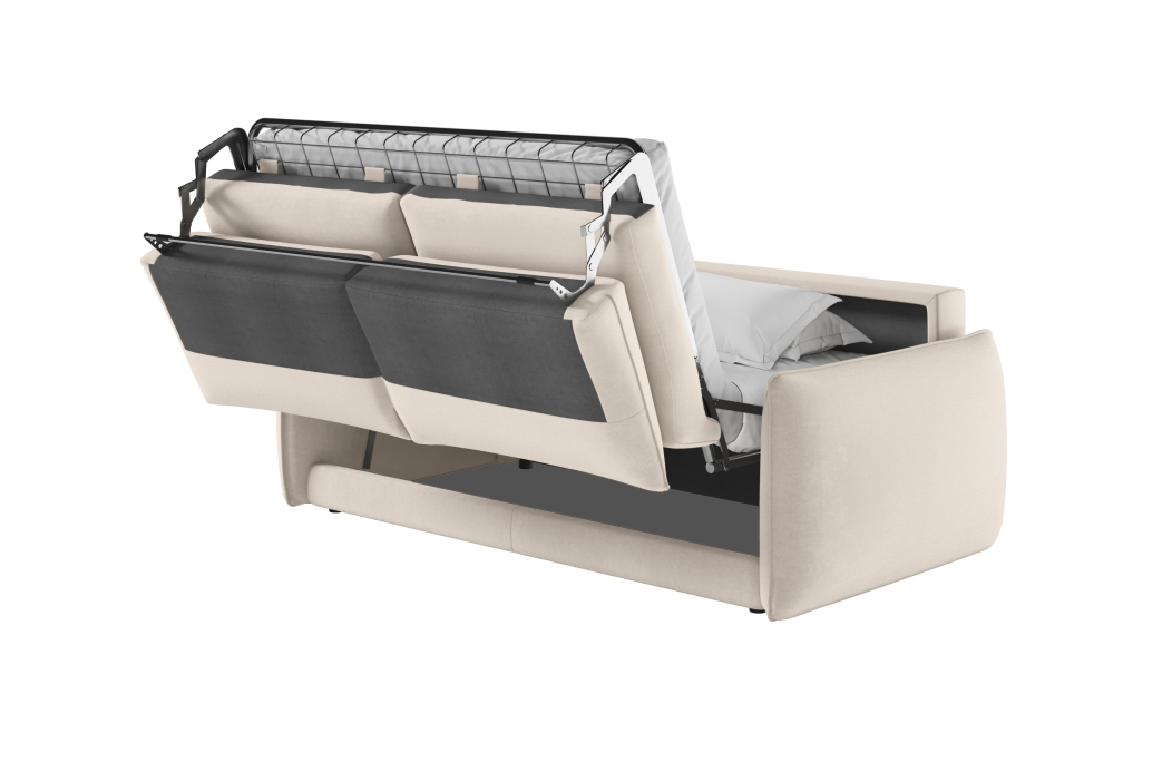 Canapé DARIO convertible 3 places système couchage express en tissu
