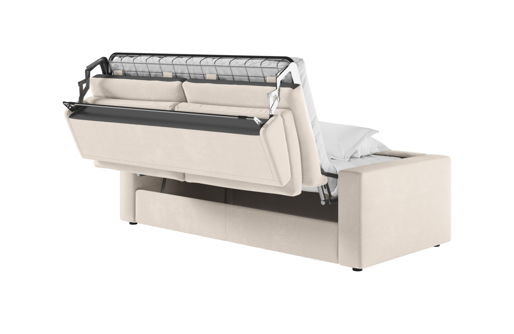 Canapé ADELE convertible 3 places système couchage express déhoussable en tissu