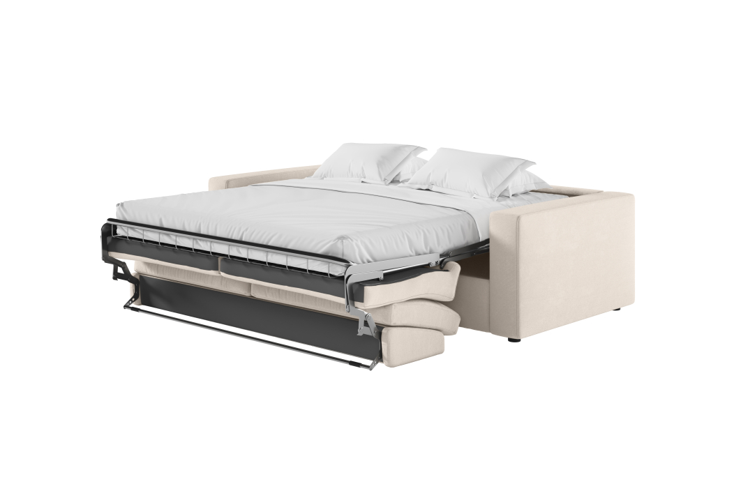 Canapé ADELE convertible 3 places système couchage express déhoussable en tissu