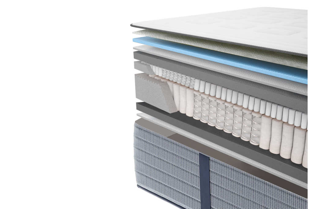 Matelas à mémoire de forme HANSEN + ressorts ensachés - 33cm d'épaisseur