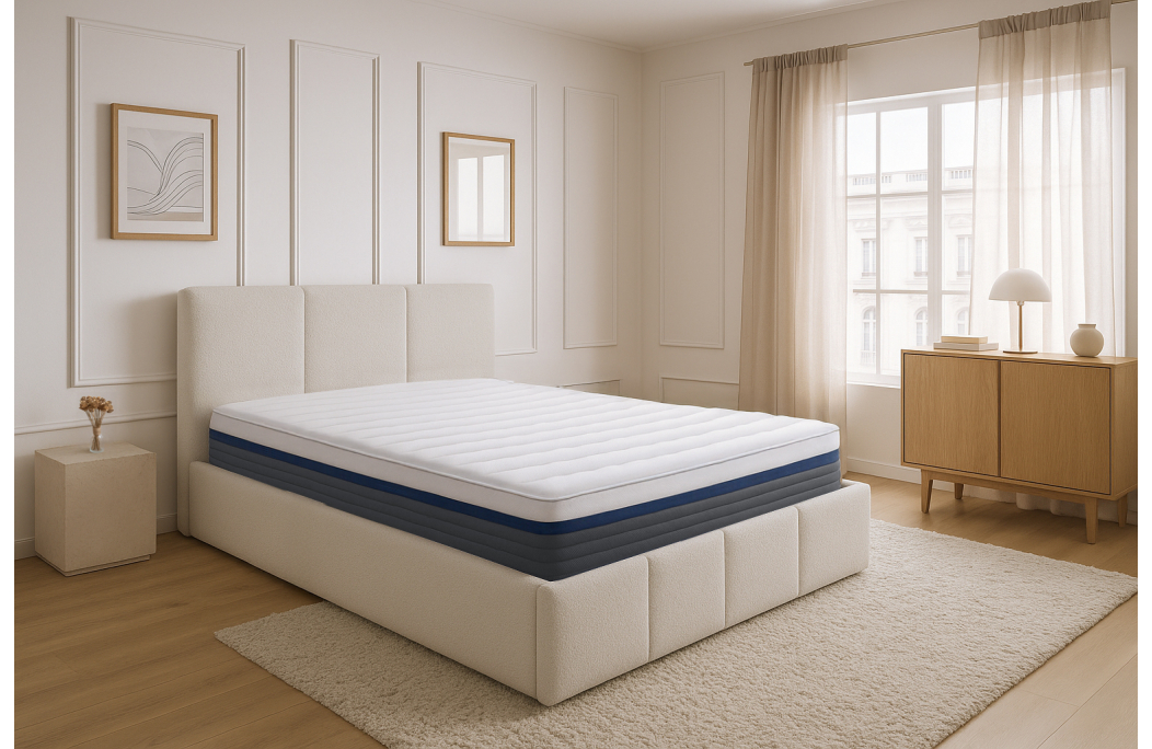 Matelas ZEN en mousse à mémoire de forme MemoryTex + mousse Ergolattex - 25cm d'épaisseur