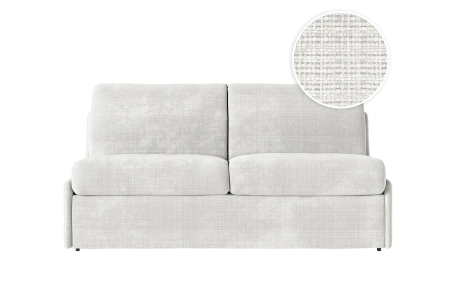 Canapé convertible express 3 places AGATHE couchage quotidien sans accoudoirs en tissu chenille