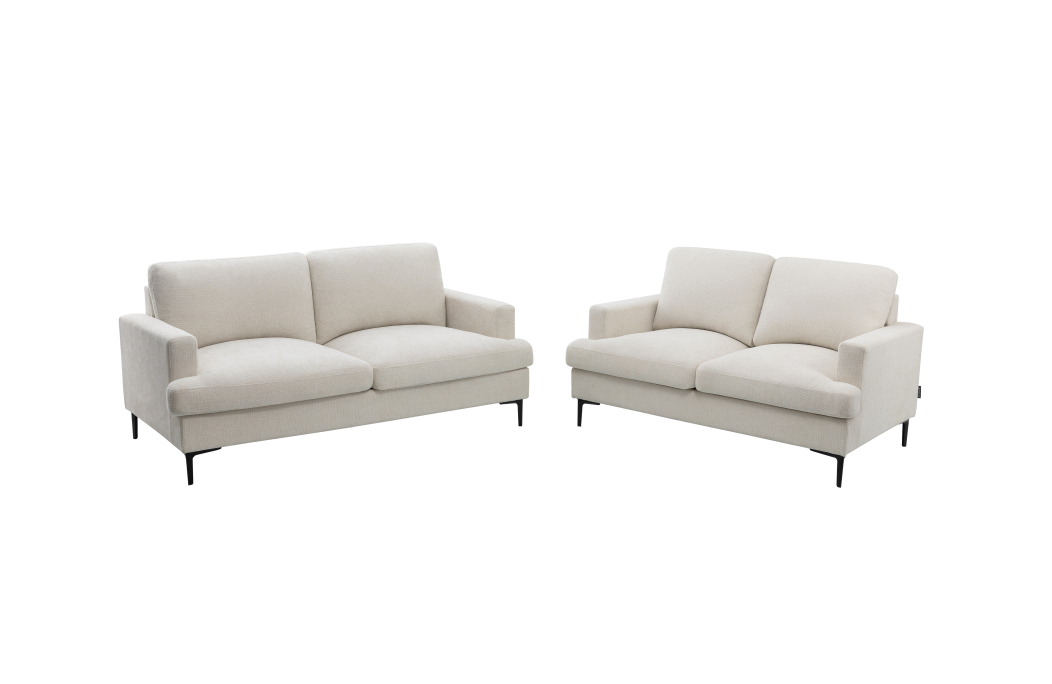 Ensemble canapés droits TALMA 3 + 2places en tissu